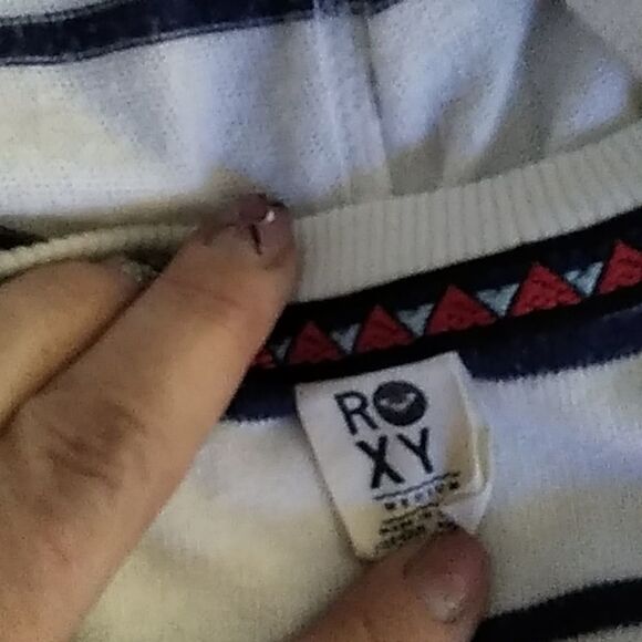 Roxy striped hoody with drawstring M - Picture 5 of 6